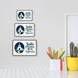 Classic Framed Plus Solo Personal de la Iglesia — Church Staff Only Door or Wall Sign | Spanish - Church Room & Area Signs