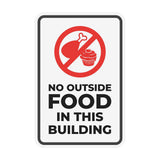 Portrait Round Plus No Outside Food In This Building Wall or Door Sign | Food & Drink Restrictions