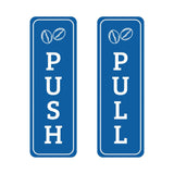 Signs ByLITA Vertical Push and Pull Door Signs (Coffee Beans) Door Sign