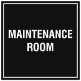 Signs ByLITA Square Maintenance Room Sign - Easy Installation | Durable Material