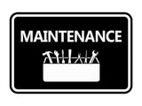 Classic Framed Maintenance Wall or Door Sign