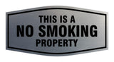 Signs ByLITA Fancy This is a No Smoking Property Durable ABS Plastic Laser Engraved Easy Installation Elegant Design Wall or Door Sign