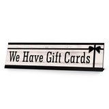 Signs ByLITA We Have Gift Cards Graphic Black Frame, Desk Sign (2x8")