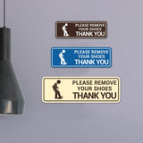 Standard Please Remove Your Shoes Thank You (Stick Man) Wall or Door Sign