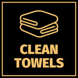 Signs ByLITA Square Clean Towels Door or Wall Sign | Public Signage