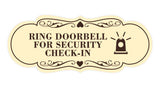 Signs ByLITA Designer Ring Doorbell for Security Check-In Wall or Door Sign