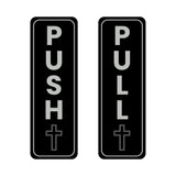 Signs ByLITA Vertical Push and Pull Door Signs (Church Crosses) Door Sign