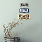 Fancy Notice Do Not Block Door Wall or Door Sign