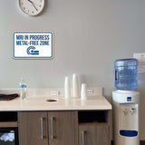 Classic Framed Plus MRI In Progress Metal-free Zone Door or Wall Sign | Medical Procedure Rooms Equipment