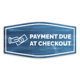 Fancy Plus Payment Due At Checkout Wall or Door Sign | Reception Clinic Signs