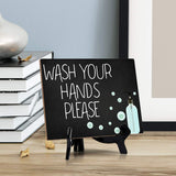 Signs ByLITA Wash Your Hands Please, Hygiene Table Sign, 6" x 8"