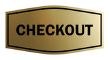 Signs ByLITA Fancy Checkout Sign | Durable Plastic | Vibrant Colors | Powerful Foam Tape