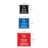 Signs ByLITA Square Organic Waste Wall or Door Sign | Spanish Bilingual Business And Office Signs