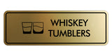 Signs ByLITA Standard Whiskey Tumblers Door or Wall Sign Easy Installation | Durable Construction | Kitchen Essentials | Hygiene | AirBnB Signs