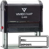 All Quality Bill Deposit Self-Inking Rubber Stamp | Business and Packaging Stamps
