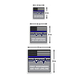 Square Plus First Responders Are Our Lifeline Wall or Door Sign | USA Flag | Police First Responders Appreciation Signage