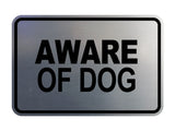 Signs ByLITA Classic Framed Aware Of Dog Wall or Door Sign