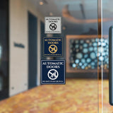 Signs ByLITA Square Automatic Doors Do Not Push or Pull Door or Wall Sign | Public Signage