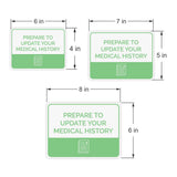 Classic Framed Plus Prepare to Update Your Medical History Door or Wall Sign | Medical Facility Reception Patient Reminders