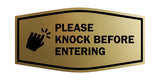 Signs ByLITA Fancy Please Knock Before Entering (Hand Vector) Office Wall or Door Wall or Door Sign