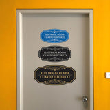 Signs ByLITA Victorian Electrical Room- Cuarto Eléctrico Bilingual Wall or Door Sign