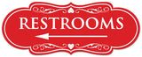 Signs ByLITA Designer Restrooms Left Arrow Sign - Easy Installation | Durable Wall or Door Sign