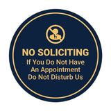 Circle No Soliciting If You Do Not Have An Appointment Do Not Disturb Us Wall or Door Sign