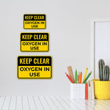 Classic Framed Plus Keep Clear – Oxygen in Use Door or Wall Sign | Miscellaneous Warning Signs - Industrial & Construction