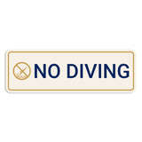 Standard Plus No Diving — Wall or Door Sign | Pool & Aquatic - Sign