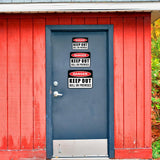 Classic Framed Plus Danger Keep Out Bull On Premises Wall or Door Sign | Farm/Barn Warning Signage