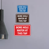 Signs ByLITA Classic Framed Bore Hole Water At This Tap Door or Wall Sign | Eco-Friendly Home Signs