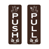 Signs ByLITA Vertical Push and Pull Door Signs (Peace Doves) Door Signs