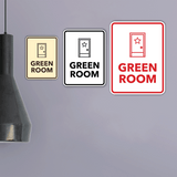 Signs ByLITA Portrait Round Green Room Door or Wall Sign Easy Installation | Directing Artists & Co-Workers | Music | Concert | Festivals