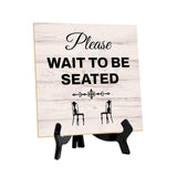 General Office Notices & Business Table Signs | 5"x 5" Square Table Signs With Acrylic Easels