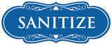 Signs ByLITA Designer Sanitize Sign - Easy Installation | Durable Wall or Door Sign