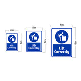 Portrait Round Plus Lift Correctly Wall or Door Sign