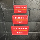 Classic Framed Plus Restroom For Customers Only Wall or Door Sign | Health And Safety Office Signage