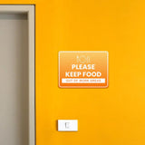 Classic Framed Plus Please Keep Food Out of Work Areas Door or Wall Sign | General Security Notice