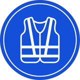 Circle Plus Safety Vest Wall or Door Sign | Easy Installation | Health & Safety Signage