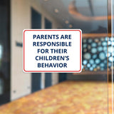 Classic Framed Plus Parents Are Responsible For Their Children’s Behavior Door or Wall Sign | Child Safety Business Signs