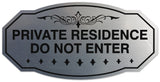 Signs ByLITA Victorian Private Residence Do Not Enter Wall or Door Sign - Laser-Engraved Lettering | Durable ABS Plastic | Vibrant Colors | Powerful Foam Tape