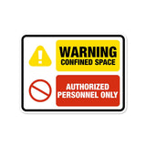 Classic Framed Plus Warning: Confined Space – Authorized Personnel Only Door or Wall Sign | Miscellaneous Warning Signs - Industrial & Construction
