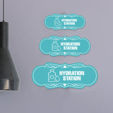 Designer Plus Hydration Station Wall or Door Sign | Business & Public Signage