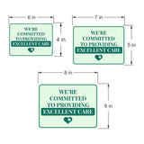Classic Framed Plus We’re Committed to Providing Excellent Car Door or Wall Sign | Medical Facility Greeting & Reception