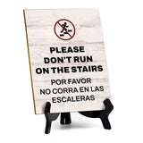 Customer Notification Bilingual Table Signs with Acrylic Stand (6x8“)