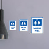 Portrait Round Plus Waiting Area Wall or Door Sign | General Public Signage