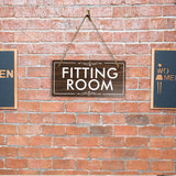 Fitting Room 5x10 Hanging Plus Wall or Door Sign | Rustic Twine | Retail Store Signage