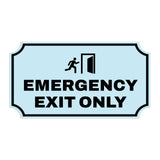 Notched Standard Emergency Exit Only Wall or Door Sign | Warning/Safety/Precaution