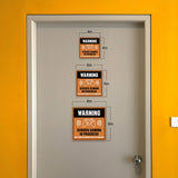 Square Plus Warning Serious Gaming In Progress Unauthorized Humans Will Be Eliminated! Wall or Door Sign | Easy Installation | Gaming Room Signage