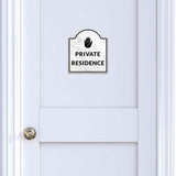 Private Residence' Headstone - Wall or Door Signs ? Access & Control Sign